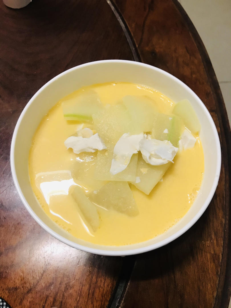 喵喵酱0117做的咸蛋冬瓜汤
