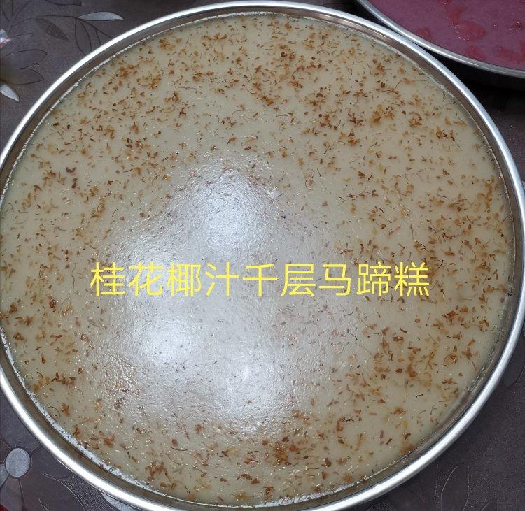 不蒸出水的千层马蹄糕(桂花味)