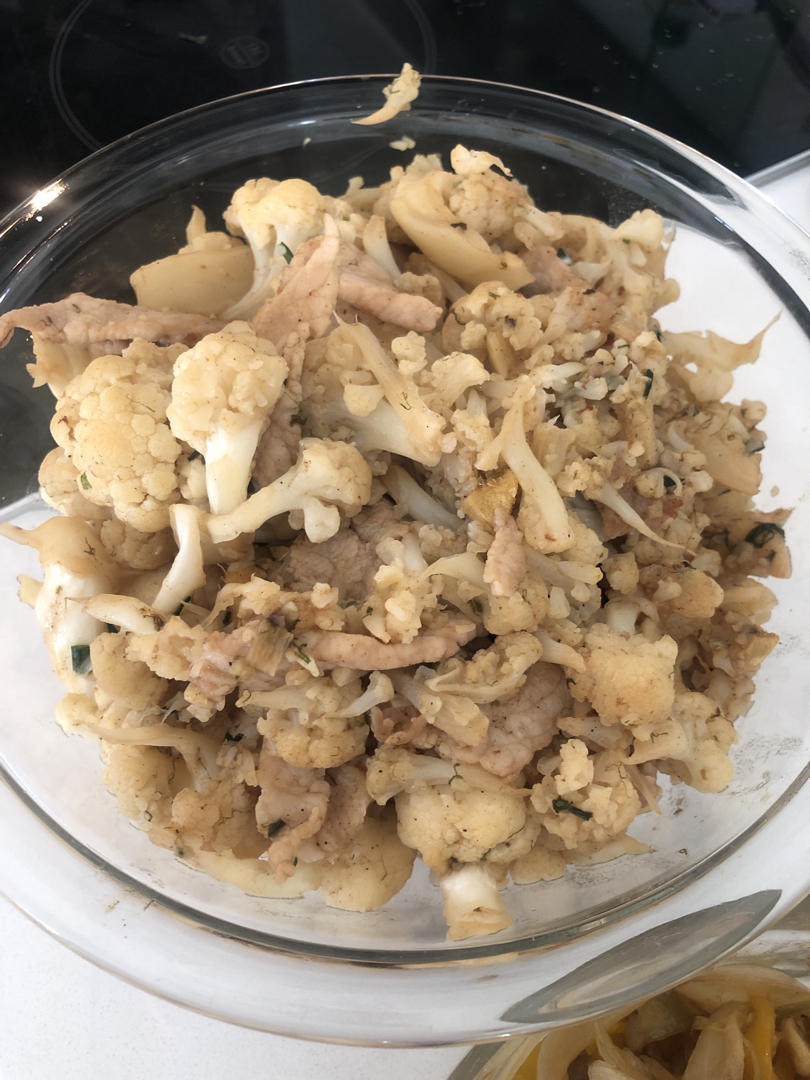喜得干饭宝宝～～无辣版花菜炒肉