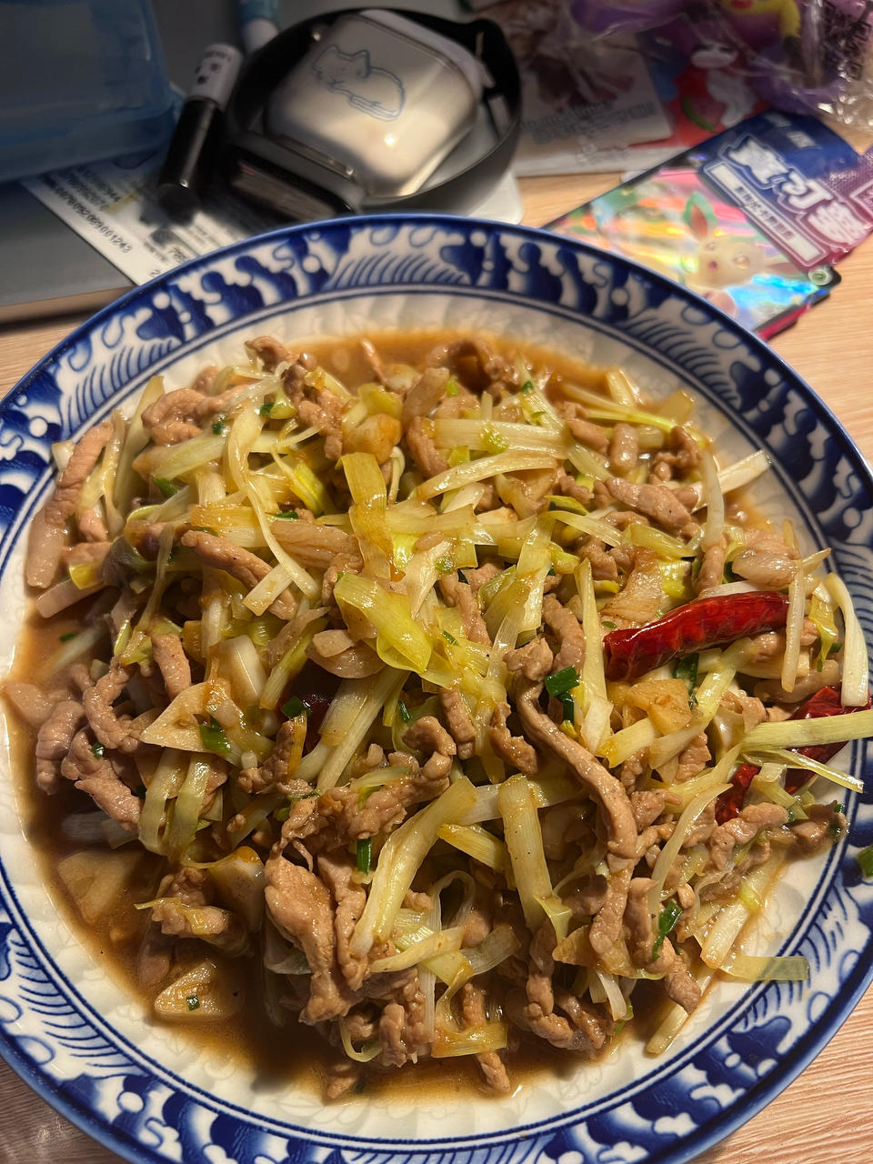 韭黄炒肉丝