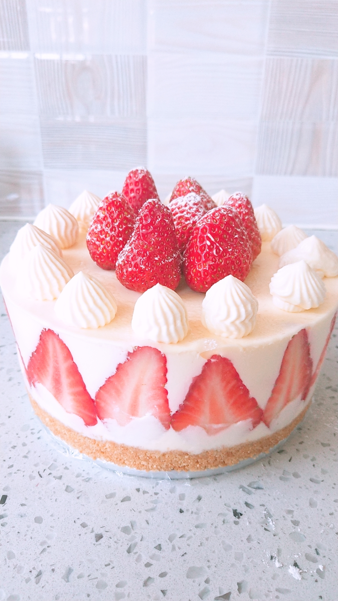 草莓芝士蛋糕(超简单)的做法 步骤8