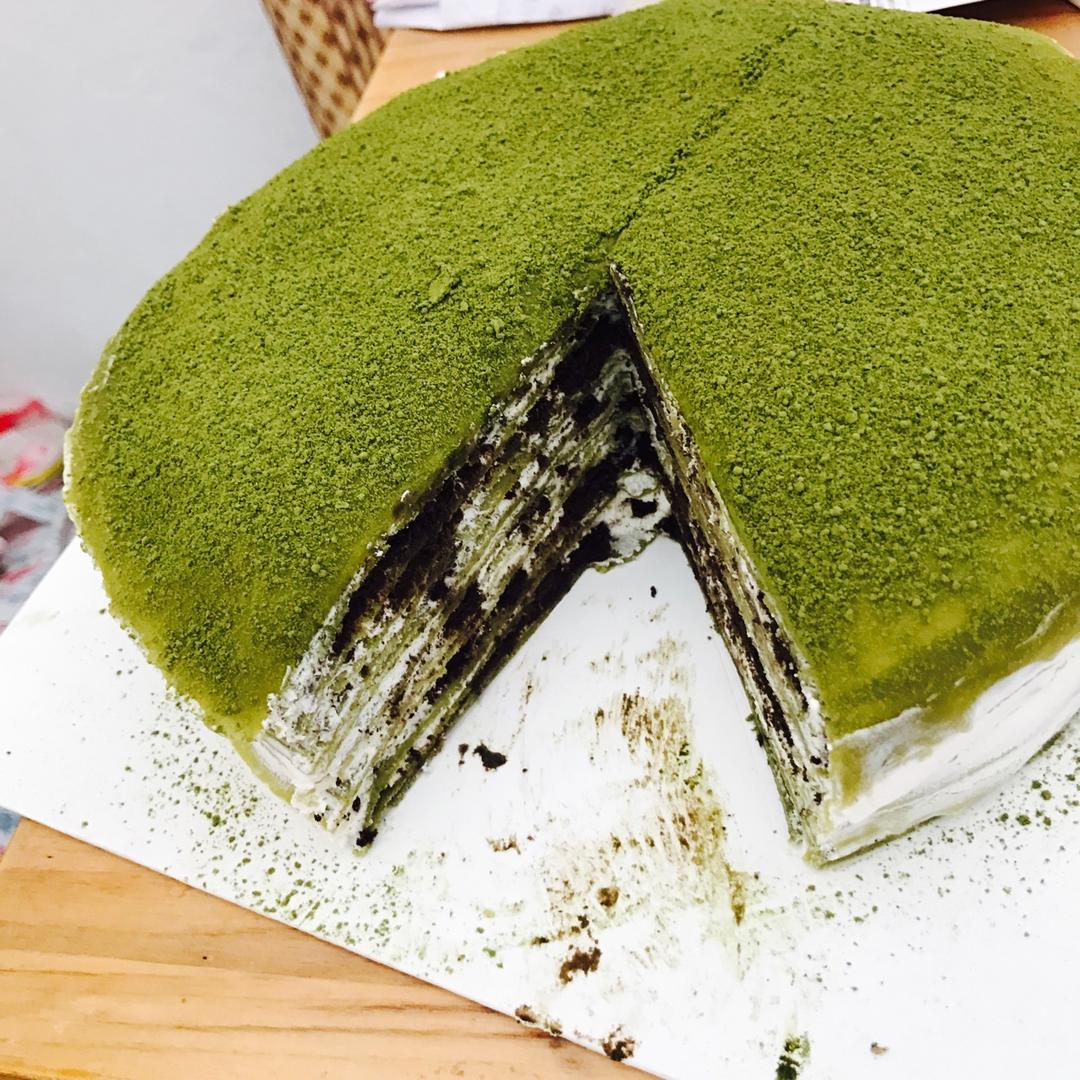 美味的煎蛋糕—抹茶千层蛋糕