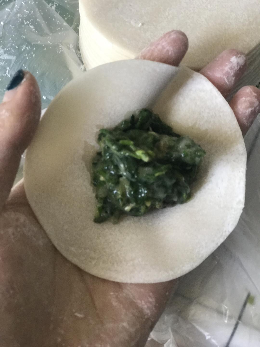 荠菜虾仁水饺的做法 步骤6