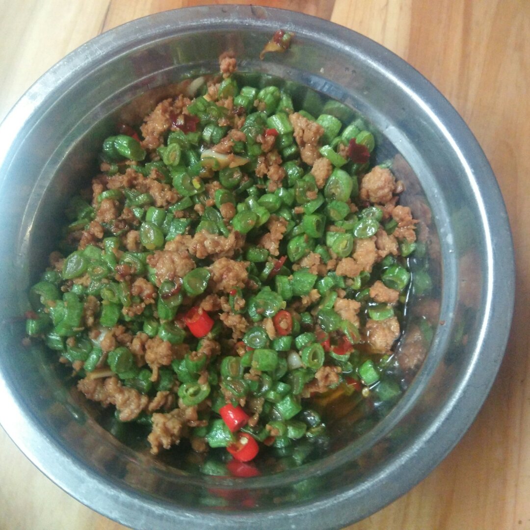 肉沫豆角下饭菜