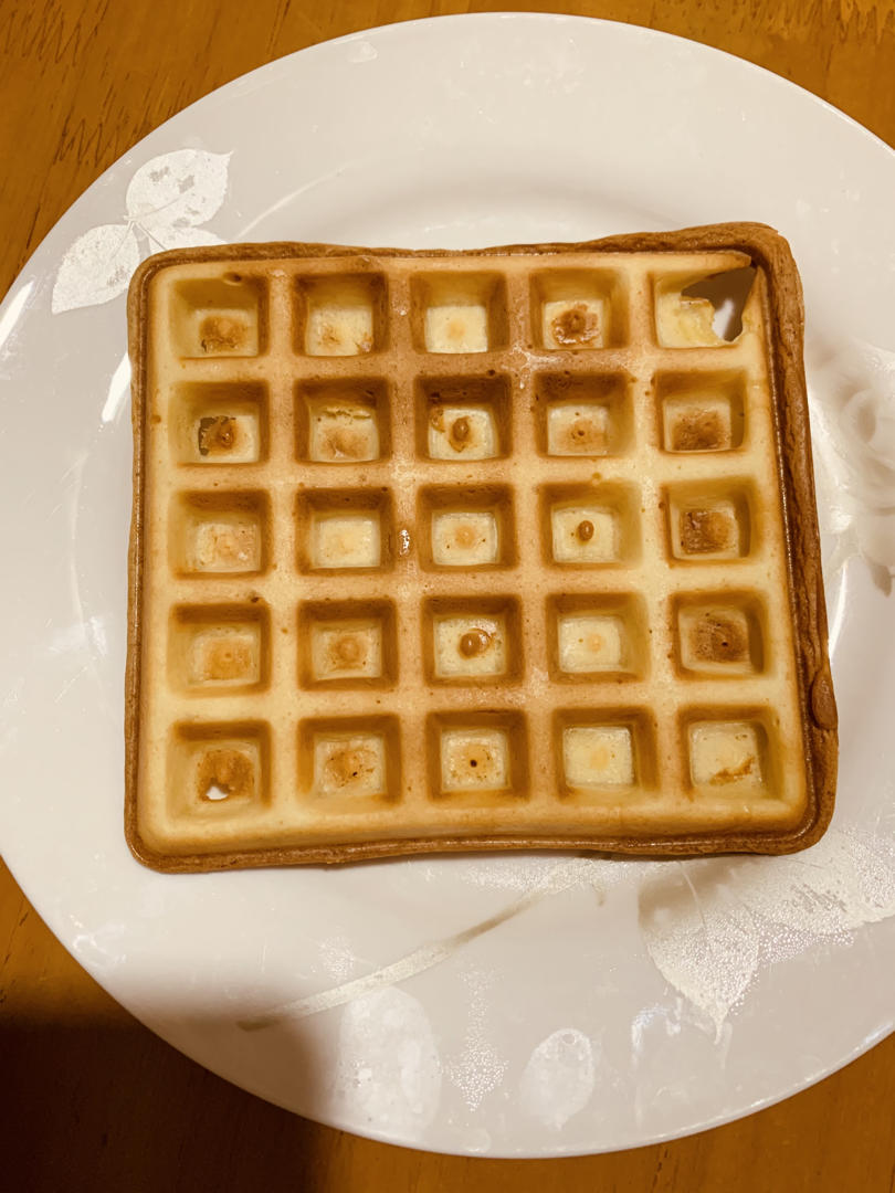 芷青做的早餐机华夫饼