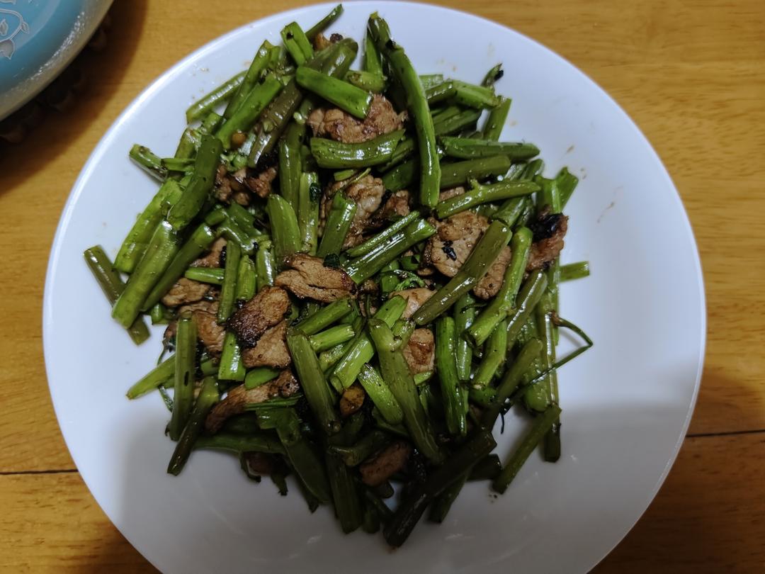 空心菜梗炒肉丝