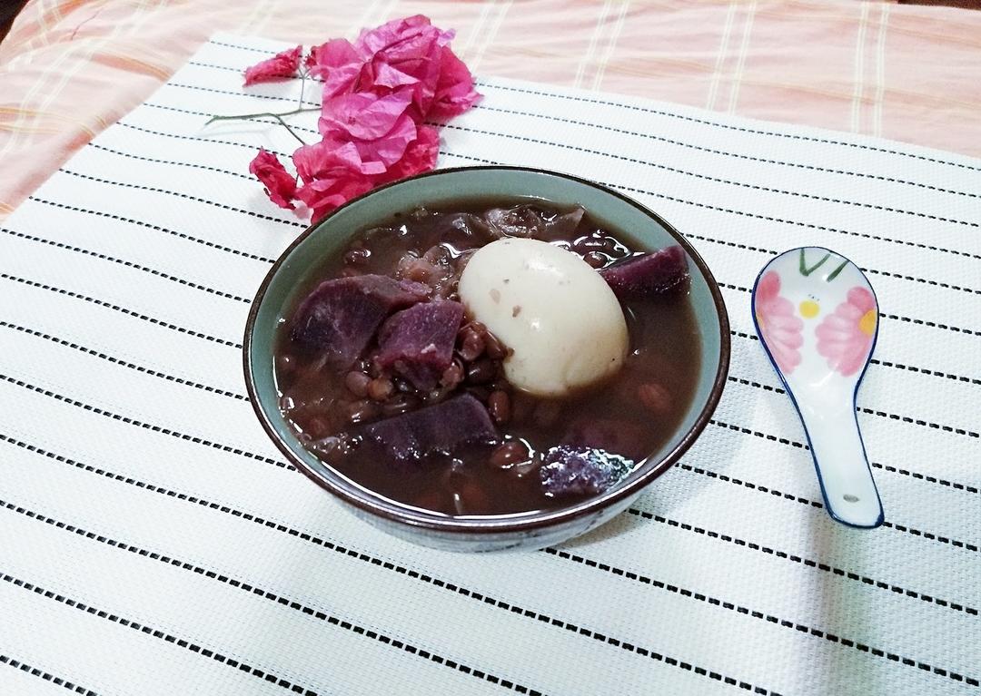 紫薯红豆粥