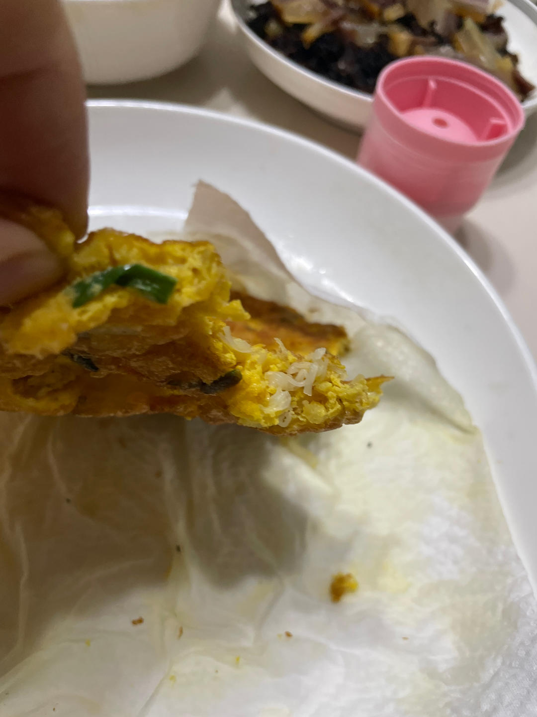 扇贝肉烙鸡蛋