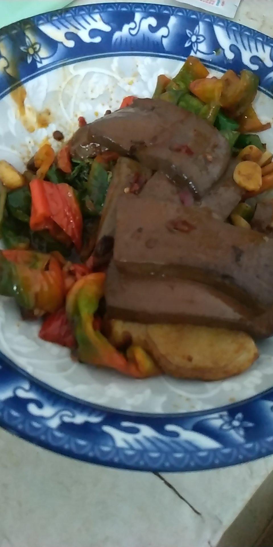 辣炒鸭血