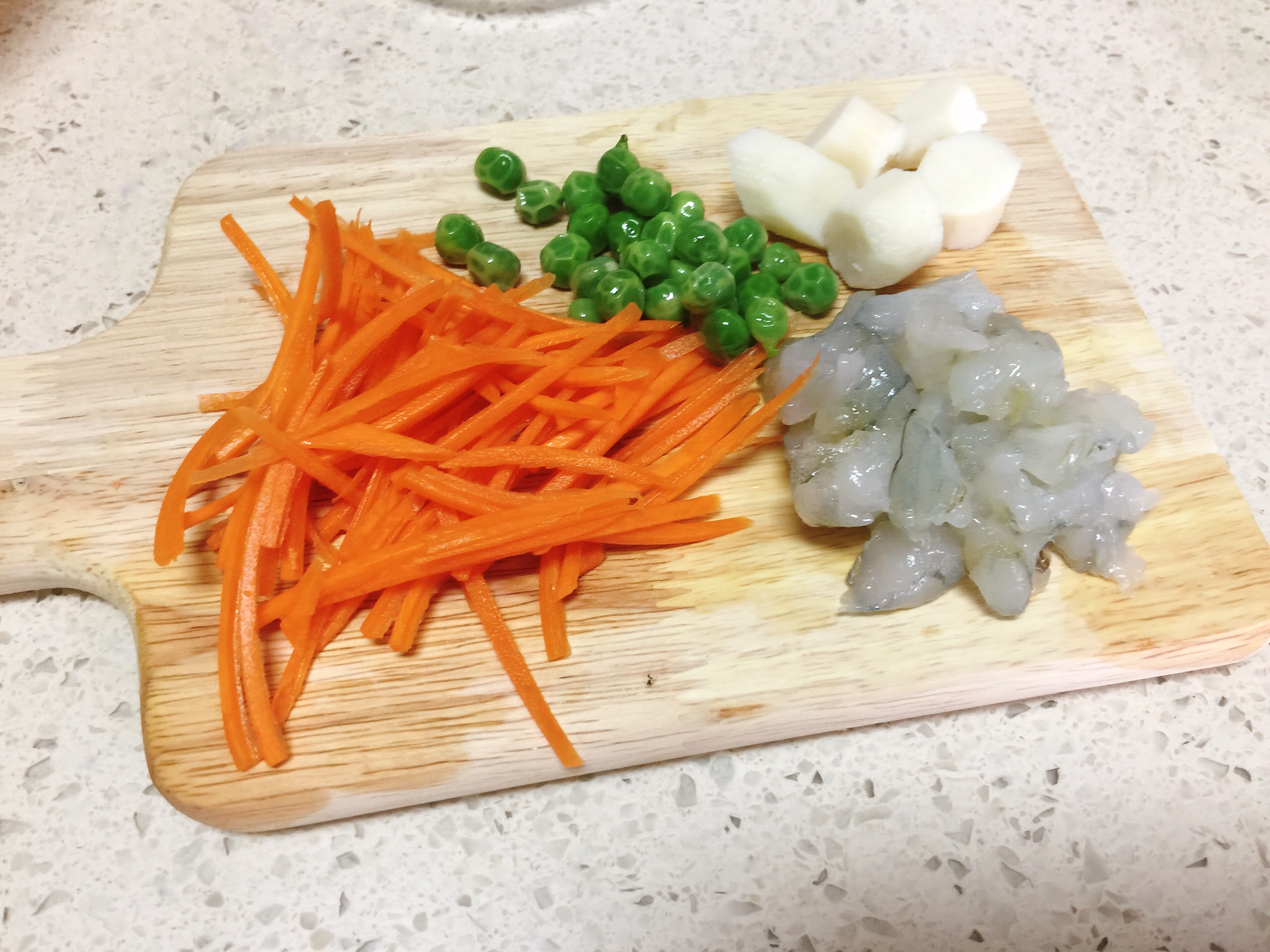 鲜虾蔬菜饼--宝宝辅食的做法 步骤2