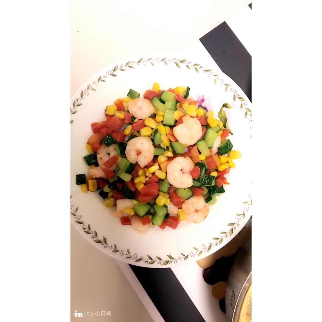 三色炒虾仁