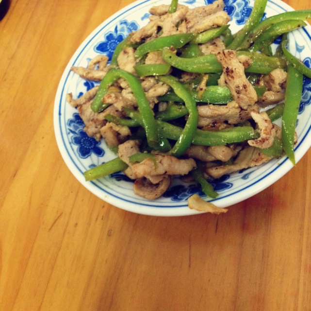 青椒炒肉丝