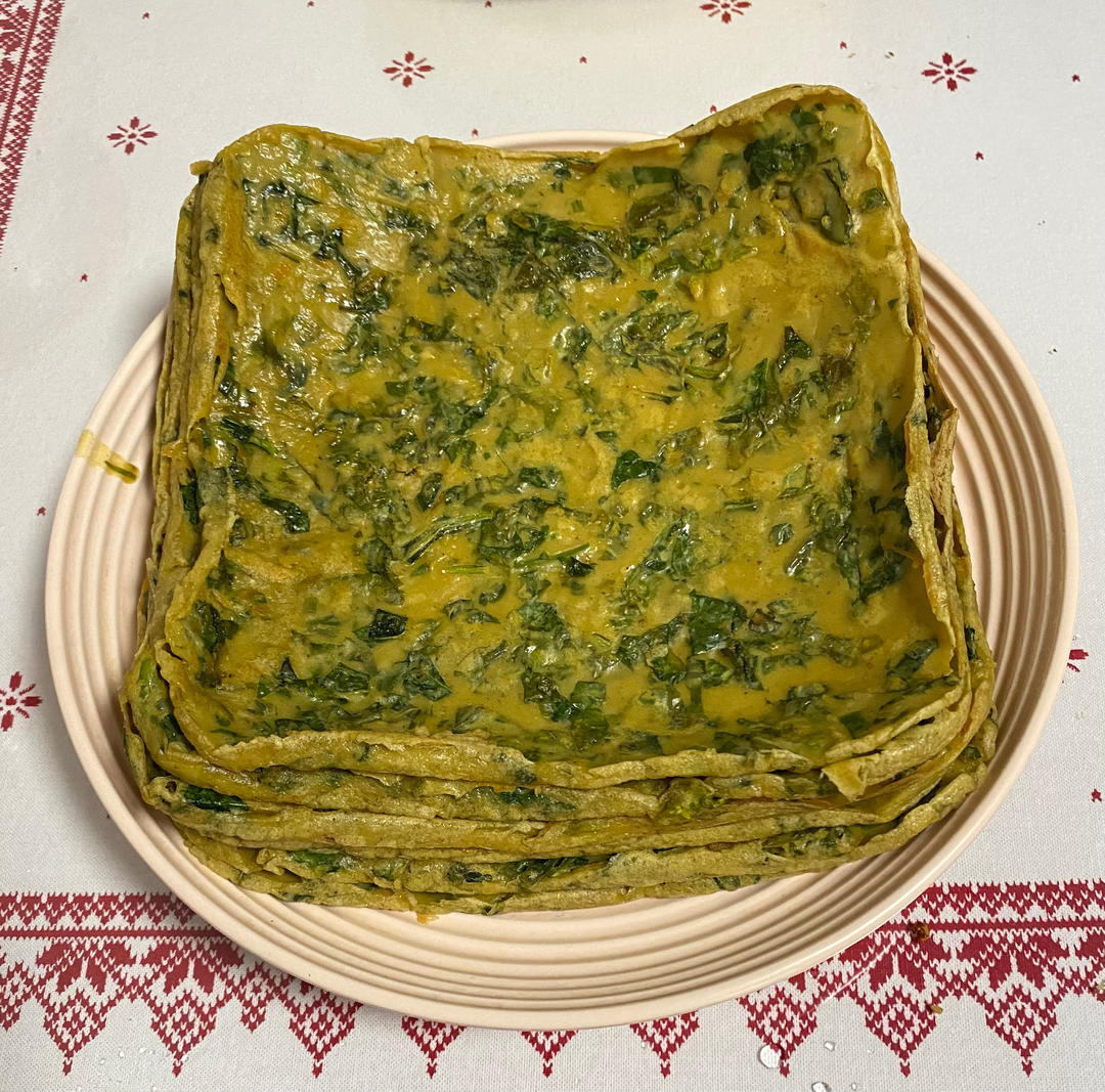 葵菜鸡蛋饼（冬寒菜、冬苋菜）