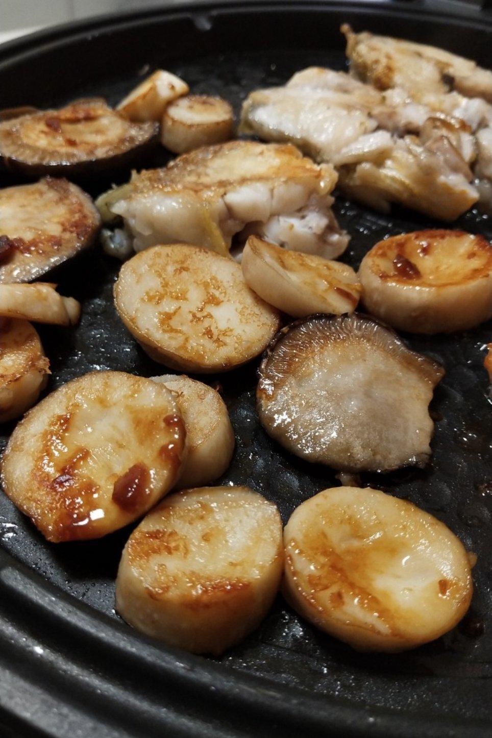 超简单电饼铛烤蘑菇