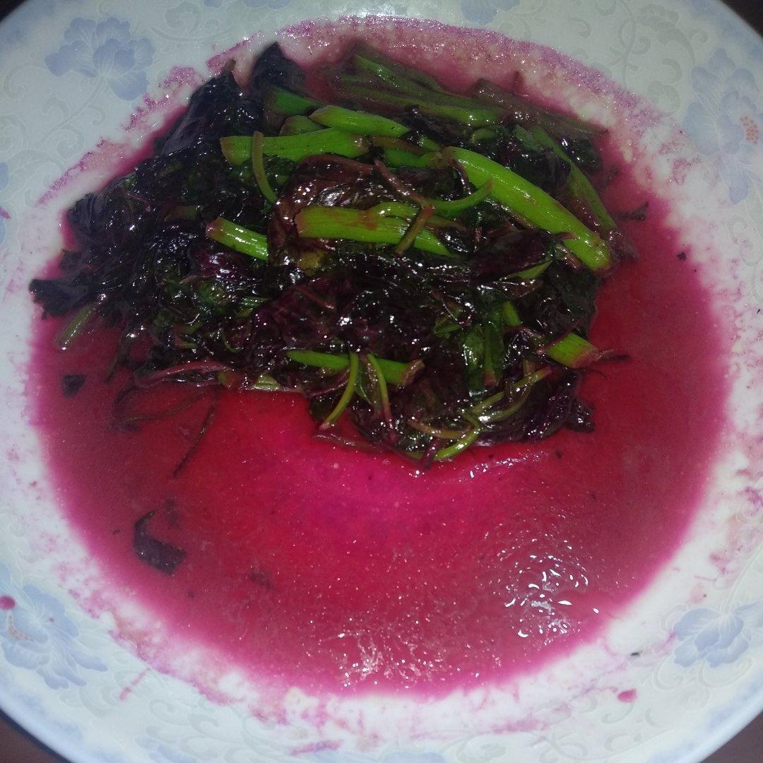 清炒红苋菜