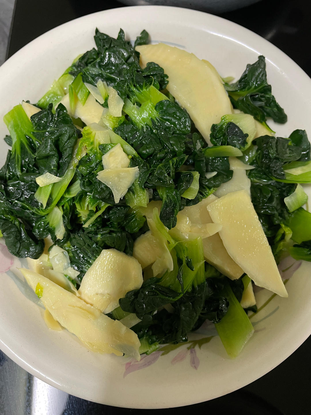 小美菜谱：塔菜冬笋的做法