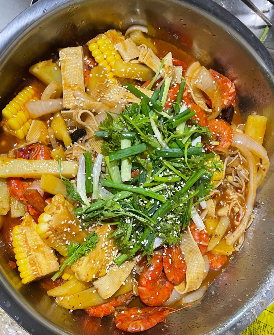 自制苏到胃的王婆大虾火锅
