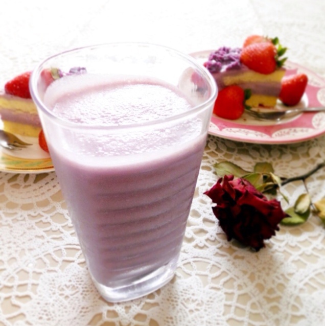 1c冰冰做的紫薯牛奶饮