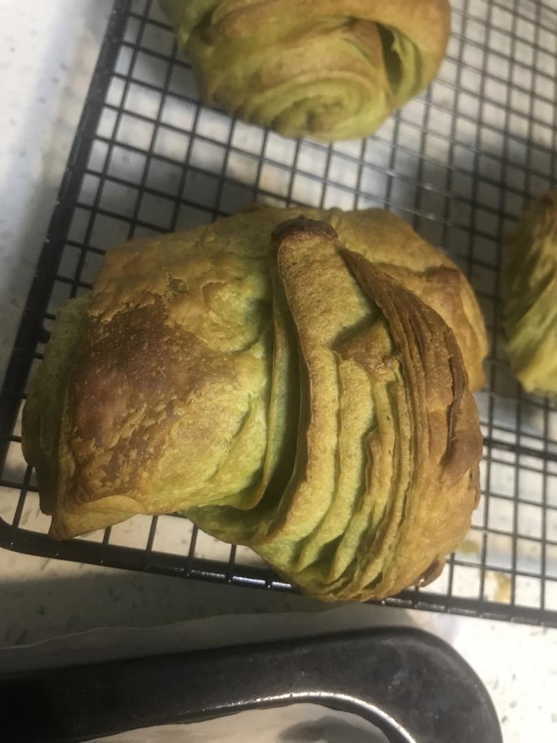 抹茶红豆可颂