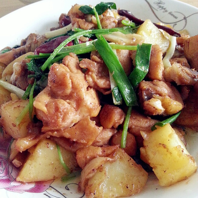 土豆焖鸡腿