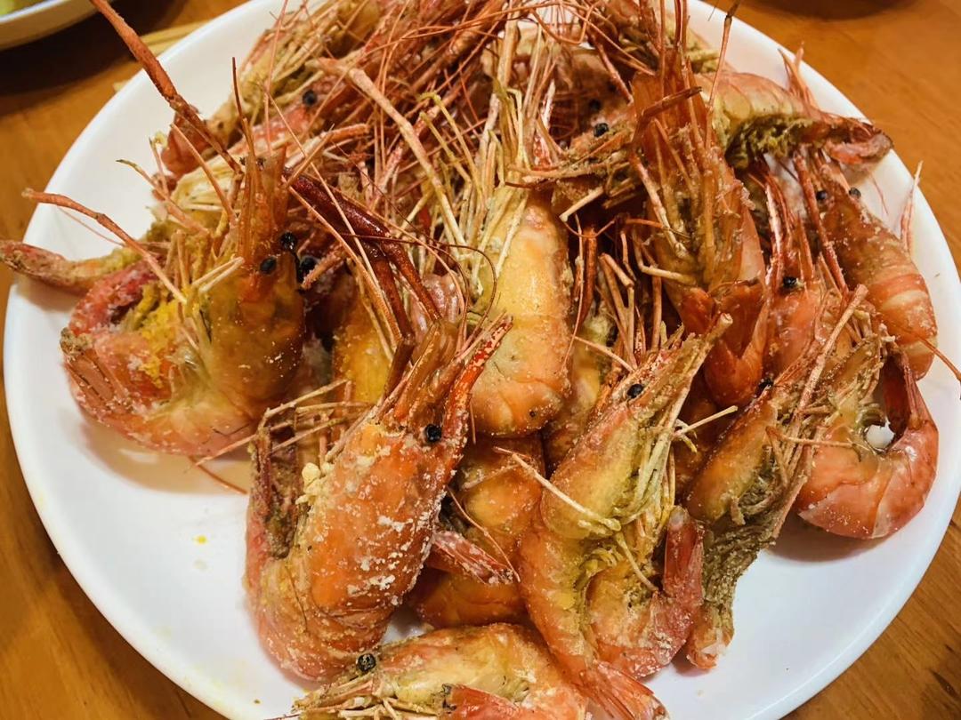 盐焗罗氏虾