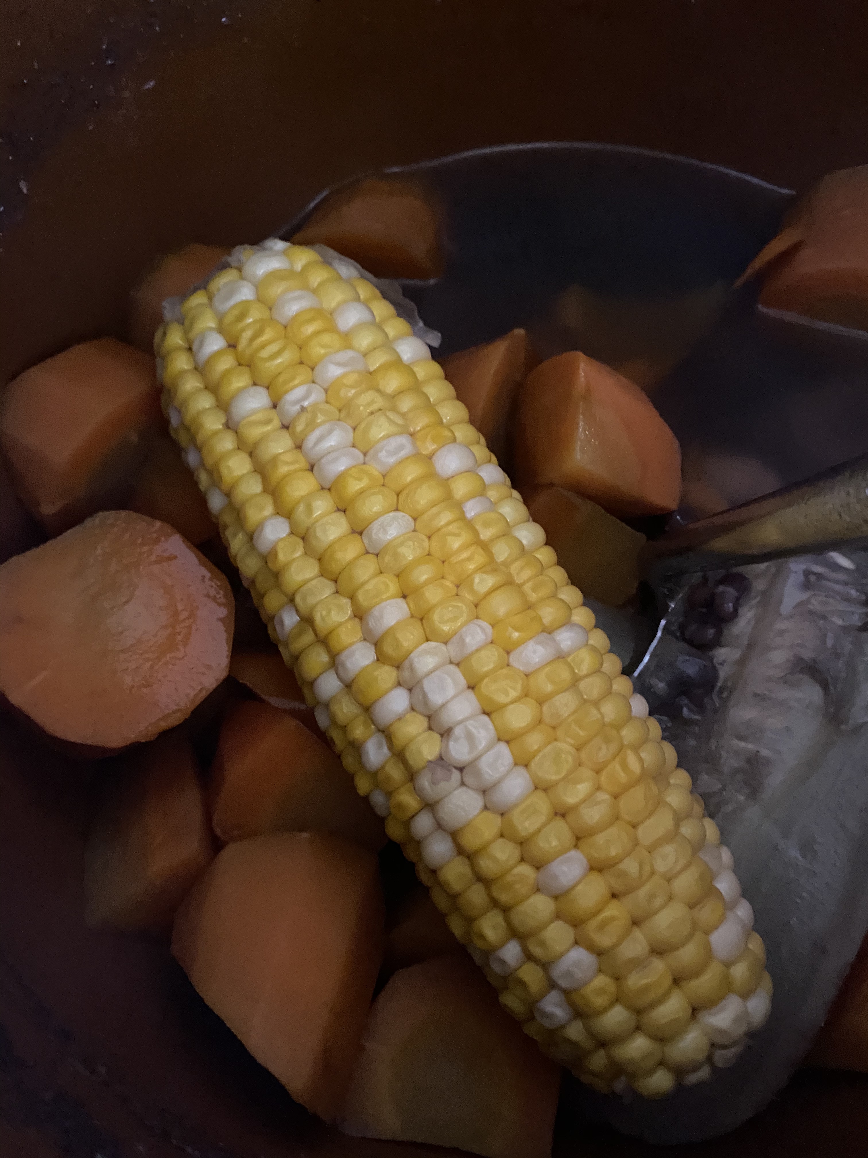 老王瓜粉葛红萝卜玉米素汤的做法