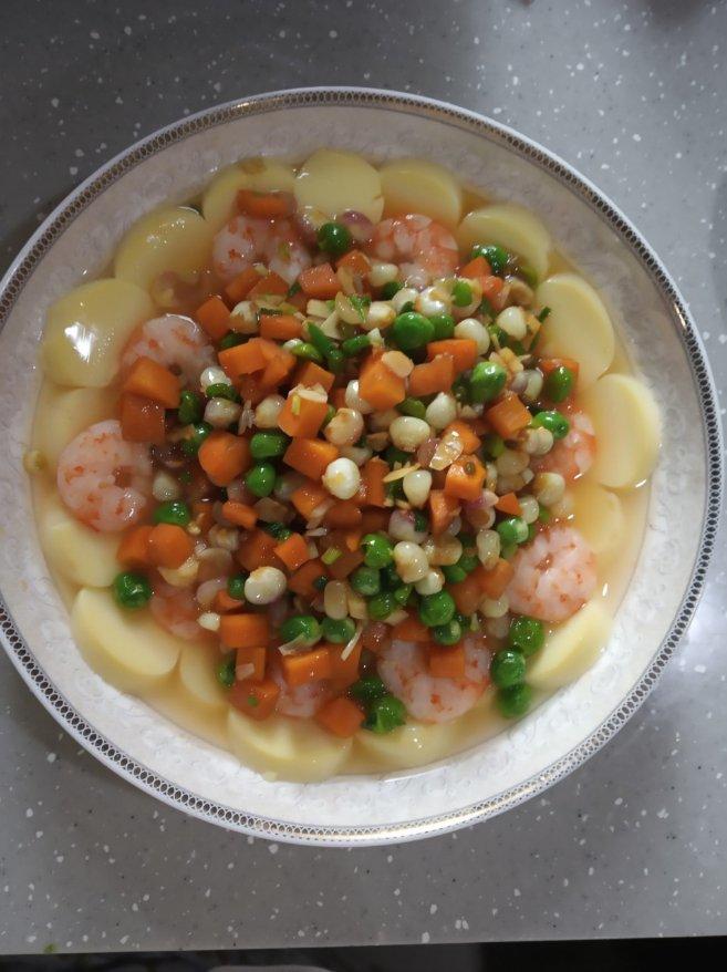 日本豆腐蒸虾仁