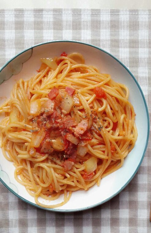 蒜香番茄意面