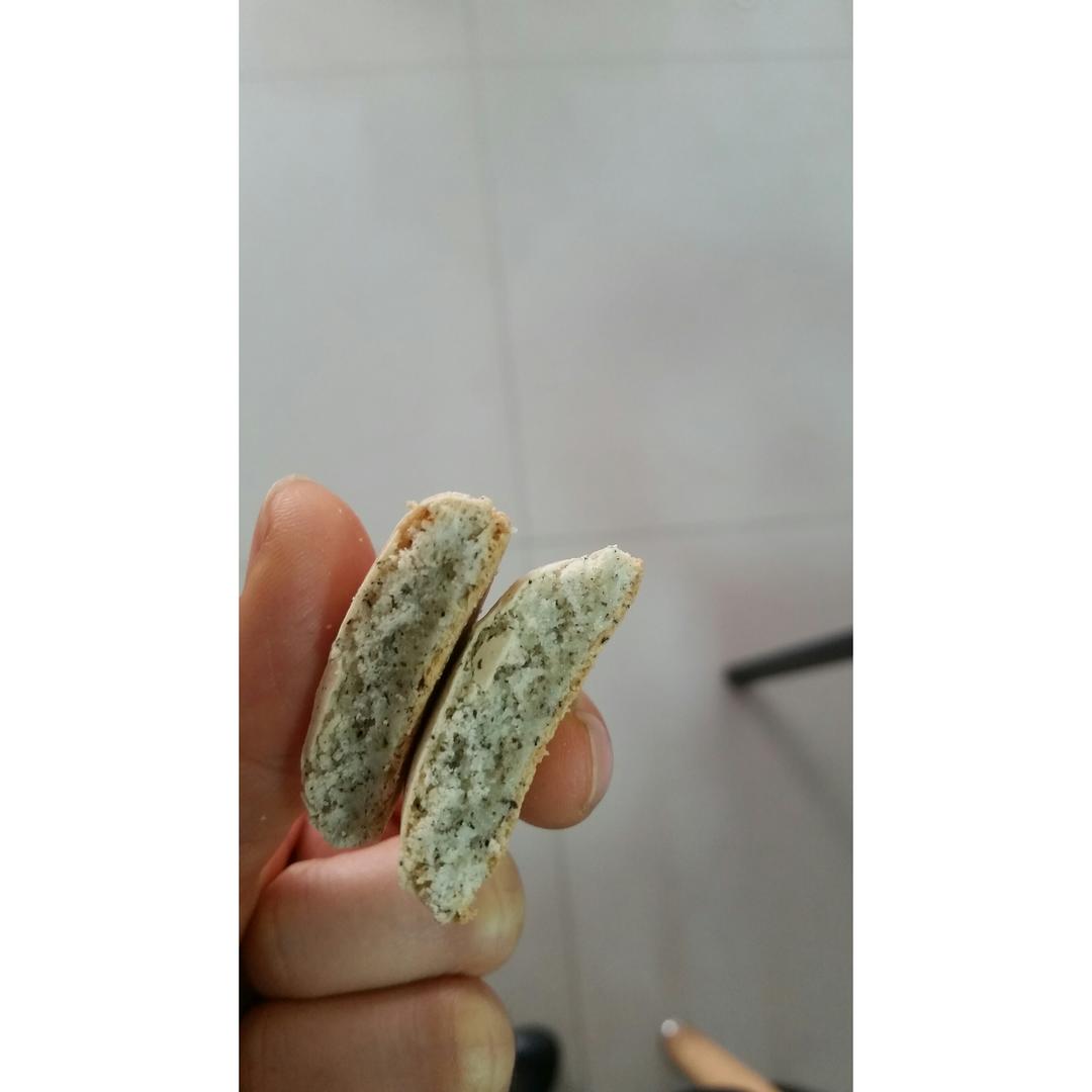 拥有蛋糕组织的意式马卡龙
