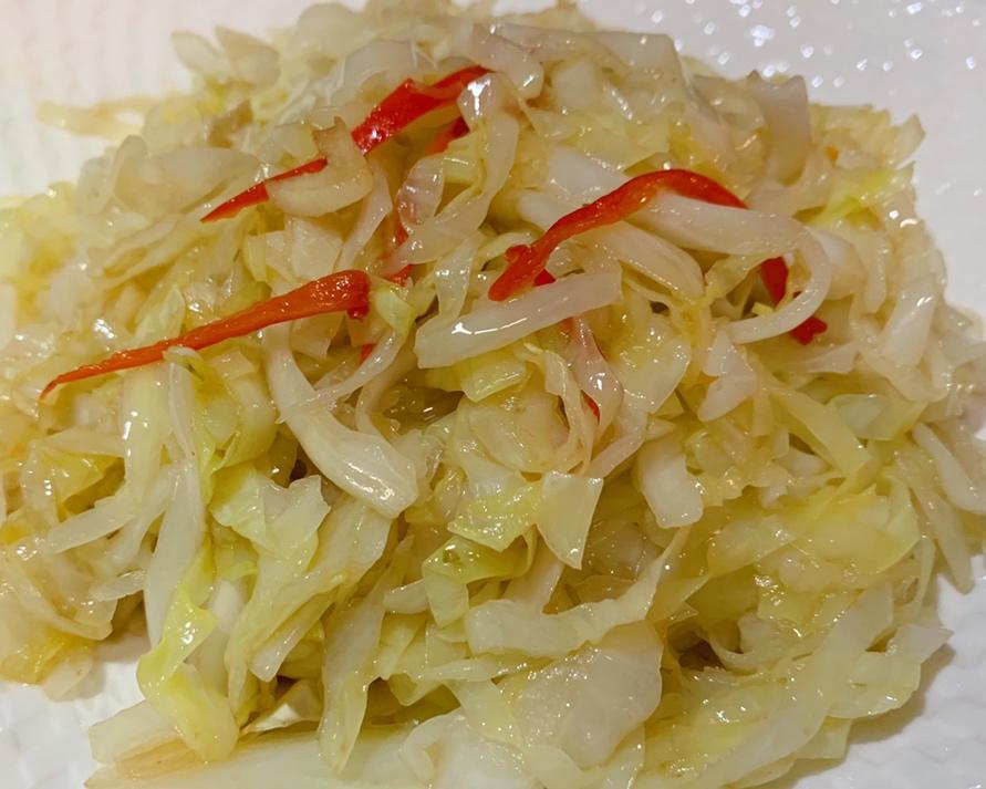 醋溜包菜丝的做法