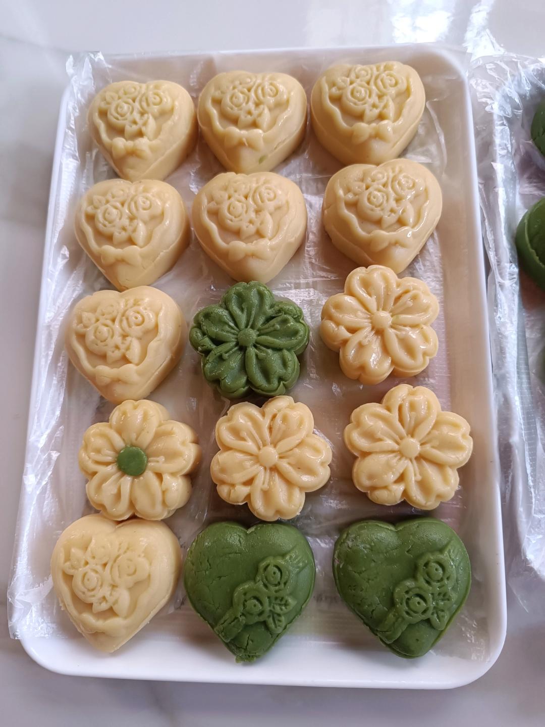 冰凉杨梅奶酪夹心绿豆糕，超适合夏天的