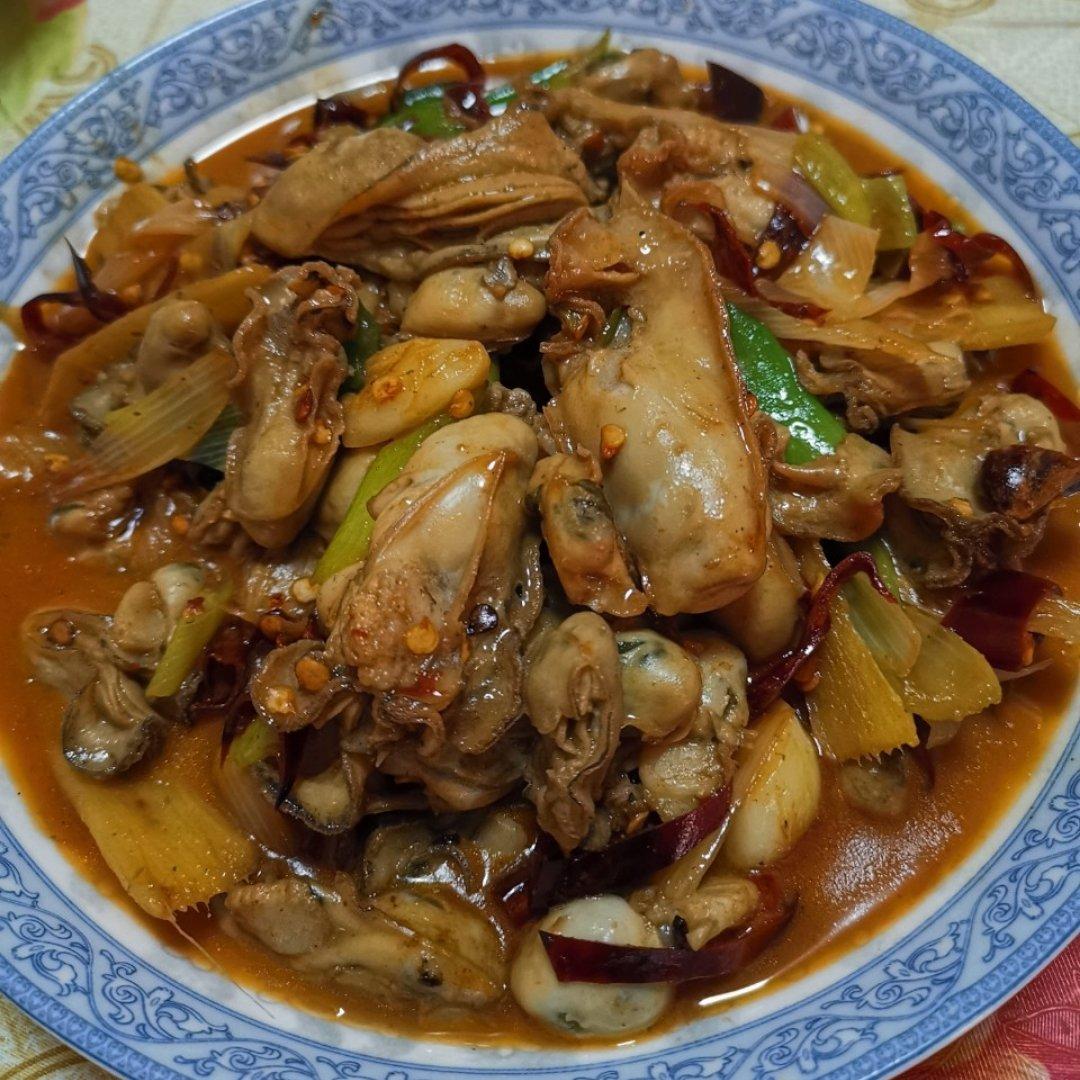 姜葱爆炒生蚝