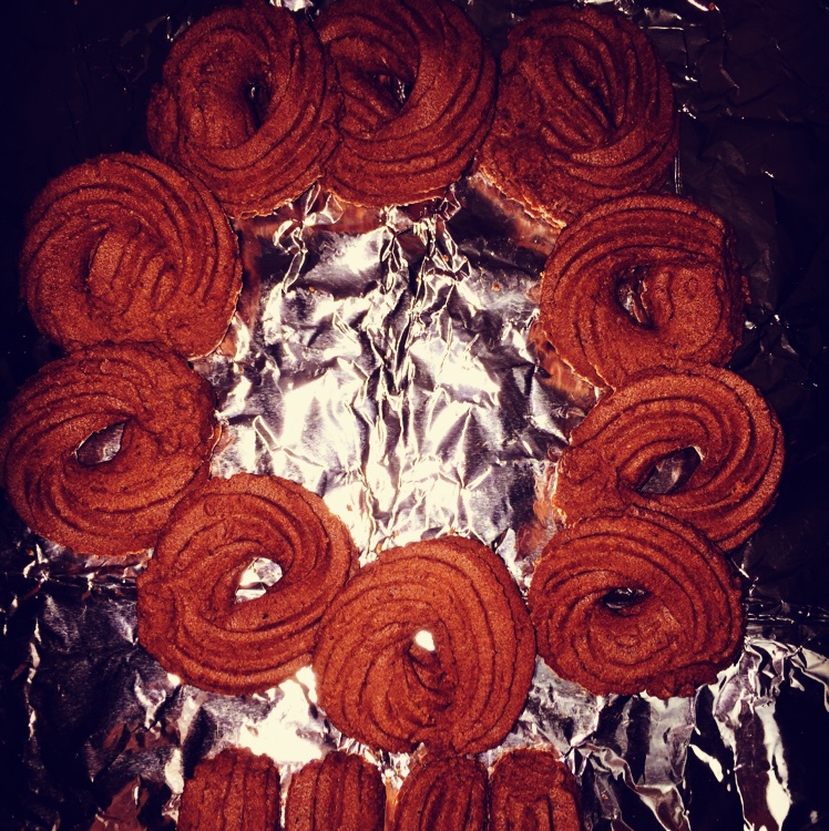 挤花毫无压力的巧克力曲奇