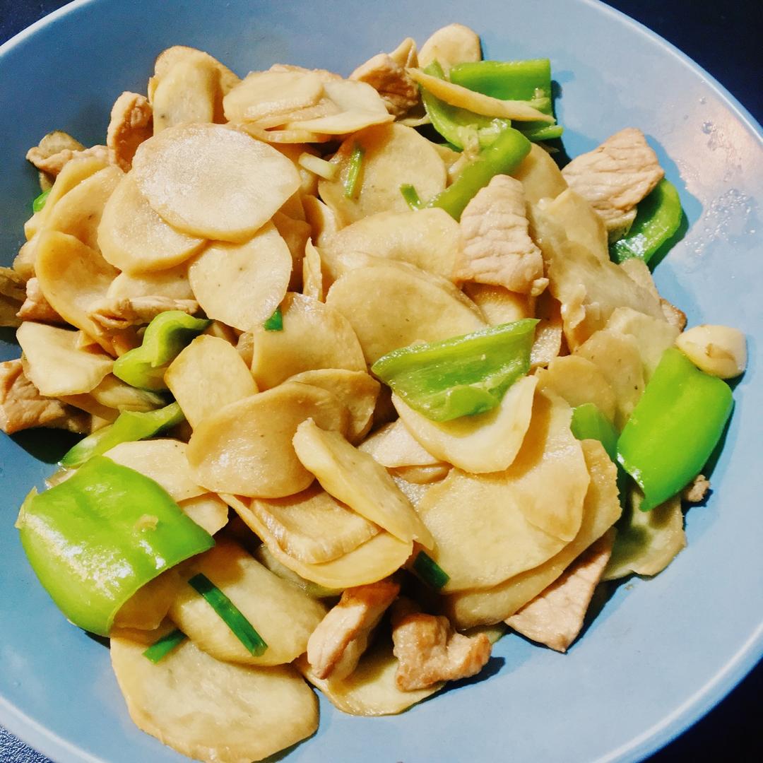 茭白炒肉片
