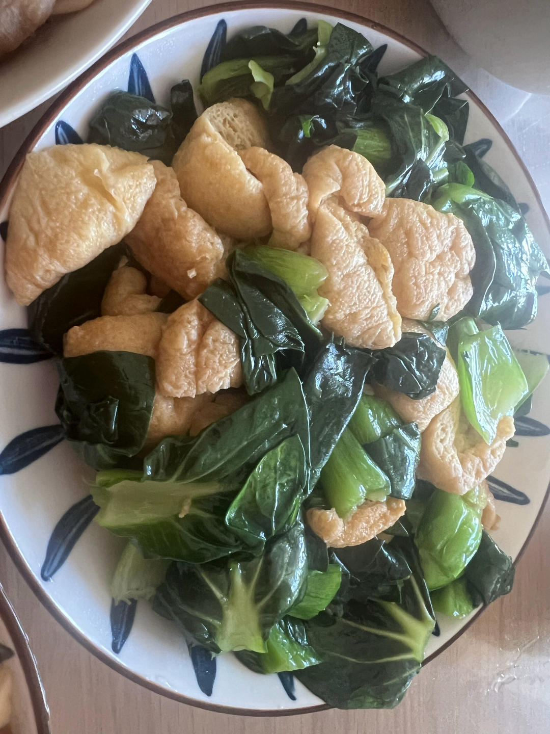 清炒小青菜油豆腐