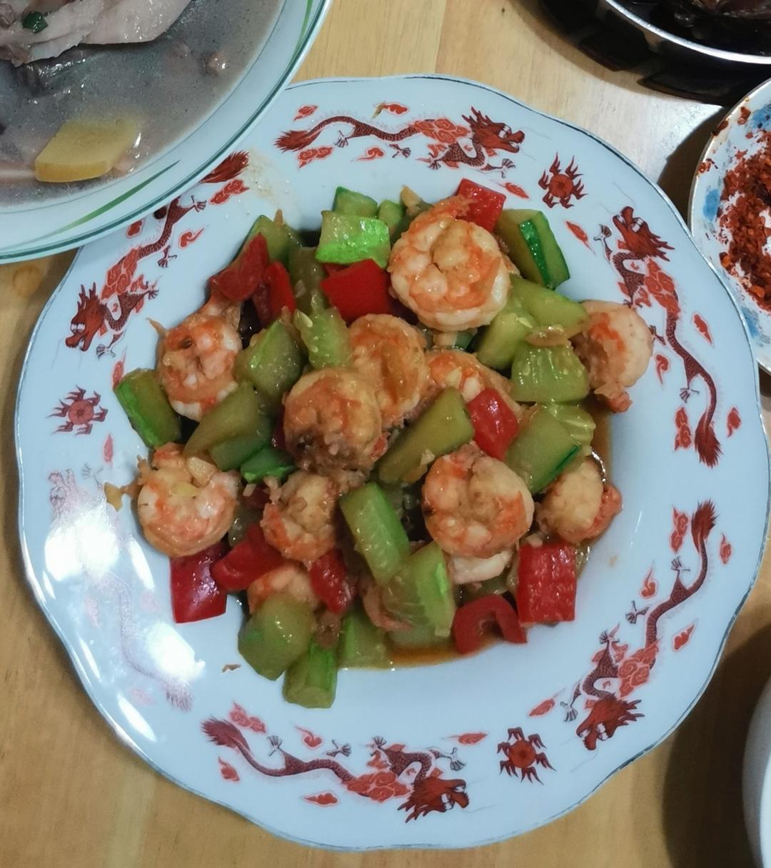 虾仁炒青瓜