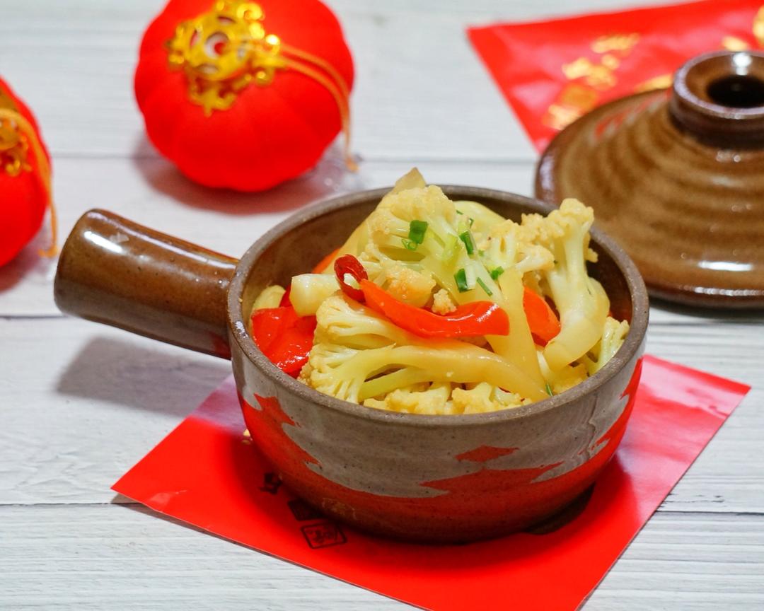 干锅有机花菜（家常法）