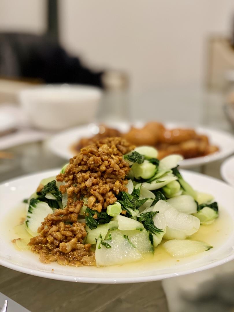 肉末小白菜