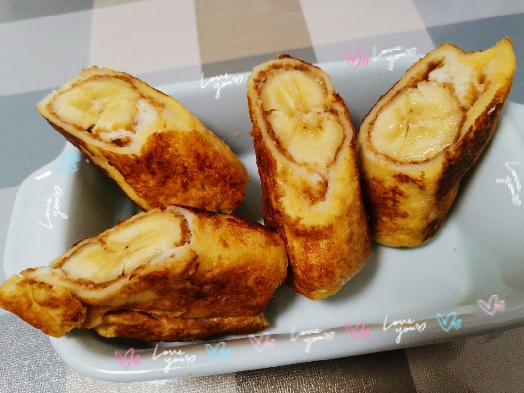 快手早餐香蕉吐司卷