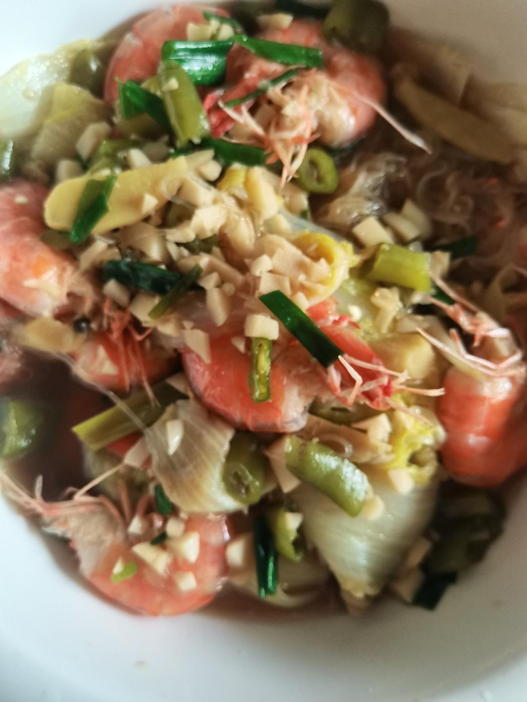 蒜蓉粉丝虾煲