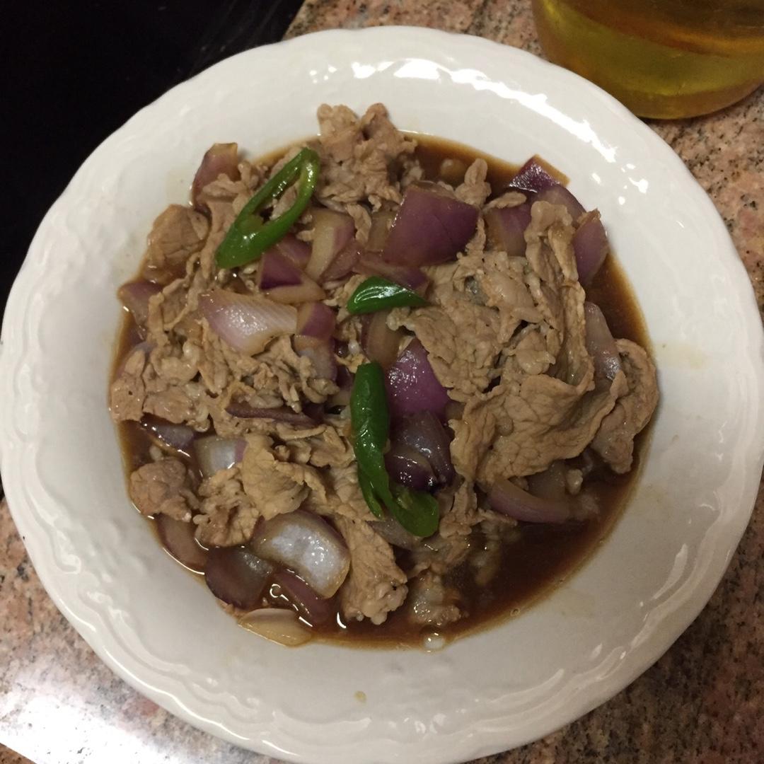 洋葱炒肥牛