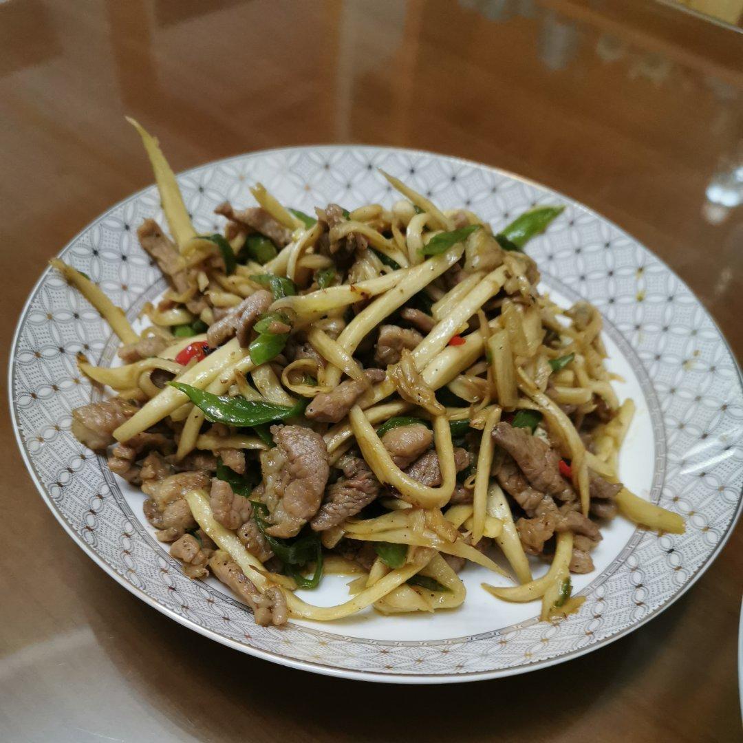 茭白青椒炒肉丝
