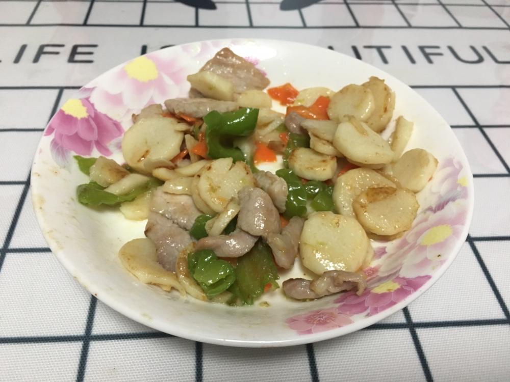 肉片炒山药