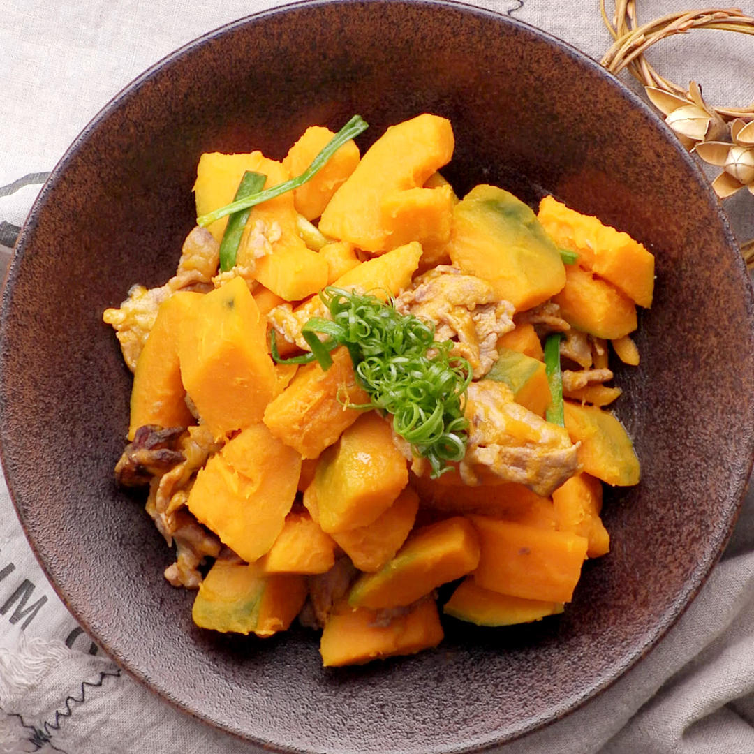 肉片炖南瓜的做法