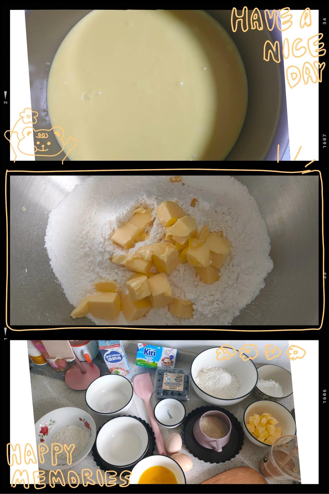 蓝莓乳酪派（合适新手家庭版）