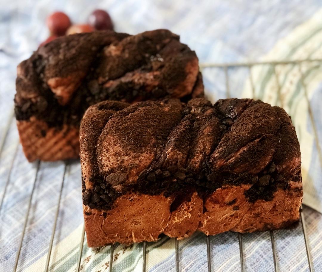 雪山巧克力吐司（巧克力奥利奥吐司面包）