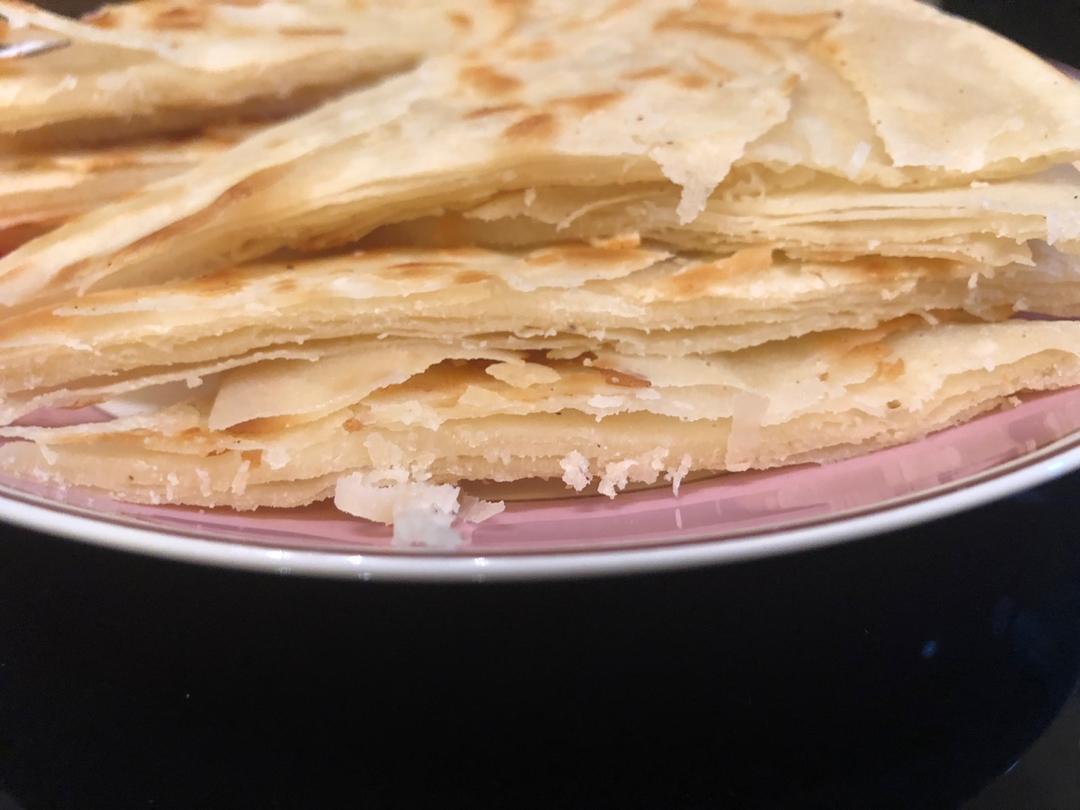 层次分明薄如蝉翼的家常基础烙饼
