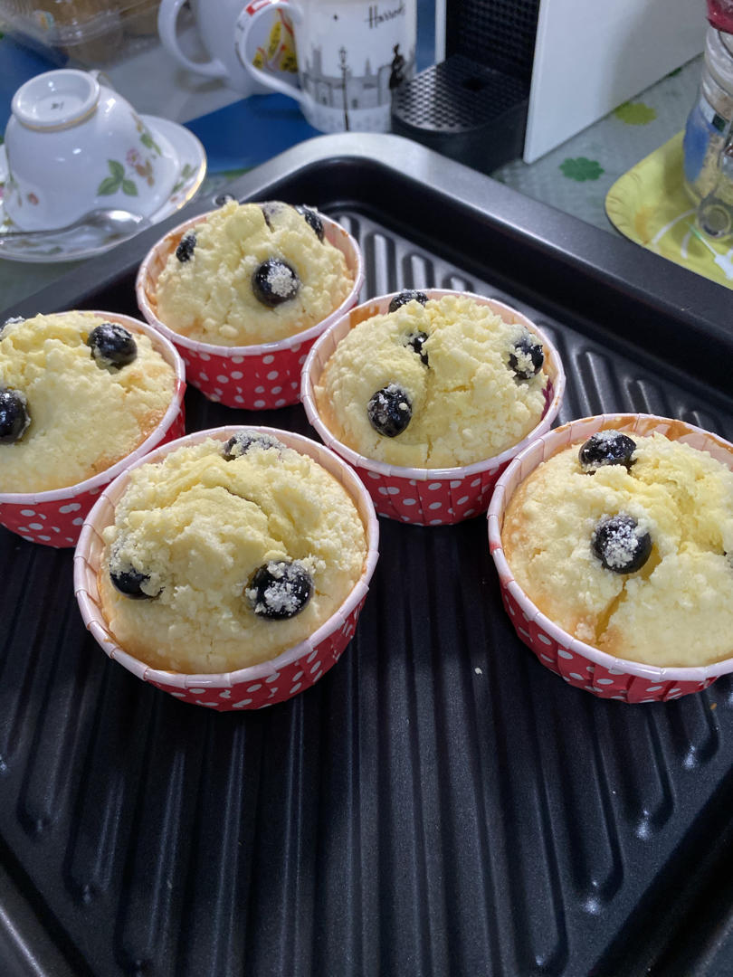会爆浆的蓝莓玛芬蛋糕