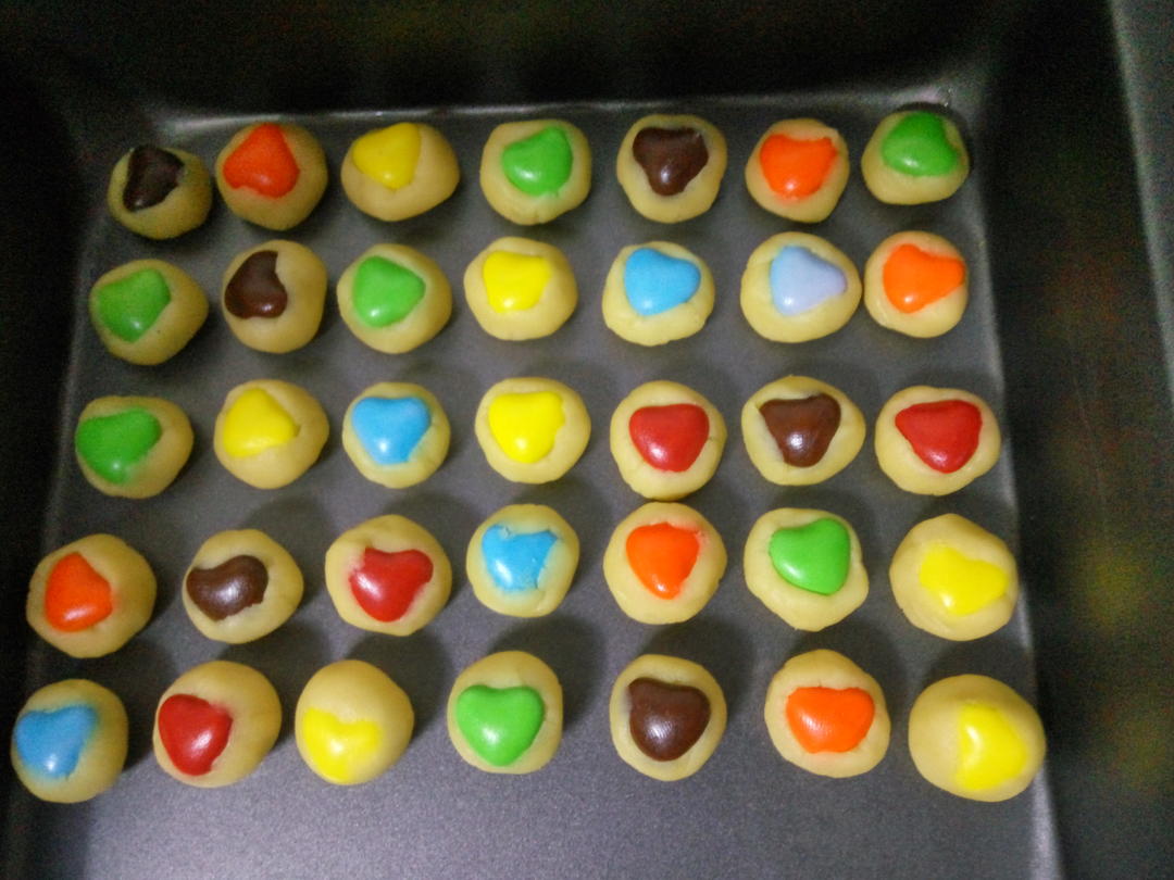 椰子味迷你MM豆曲奇小饼