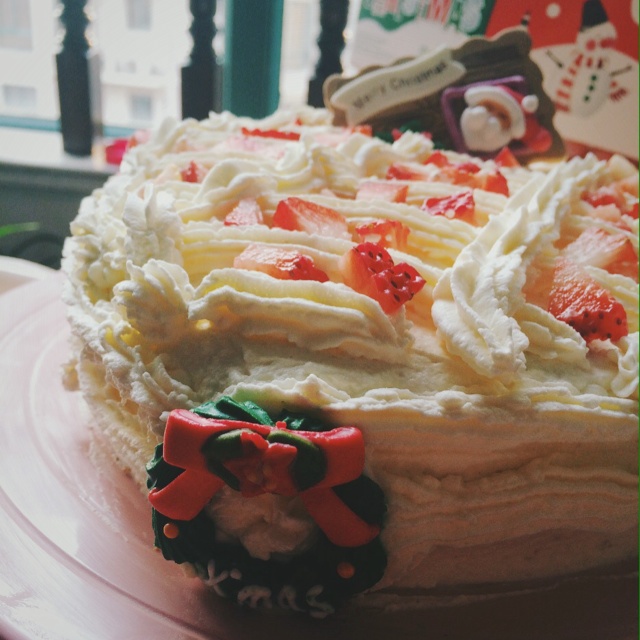 圣诞“裸蛋糕”